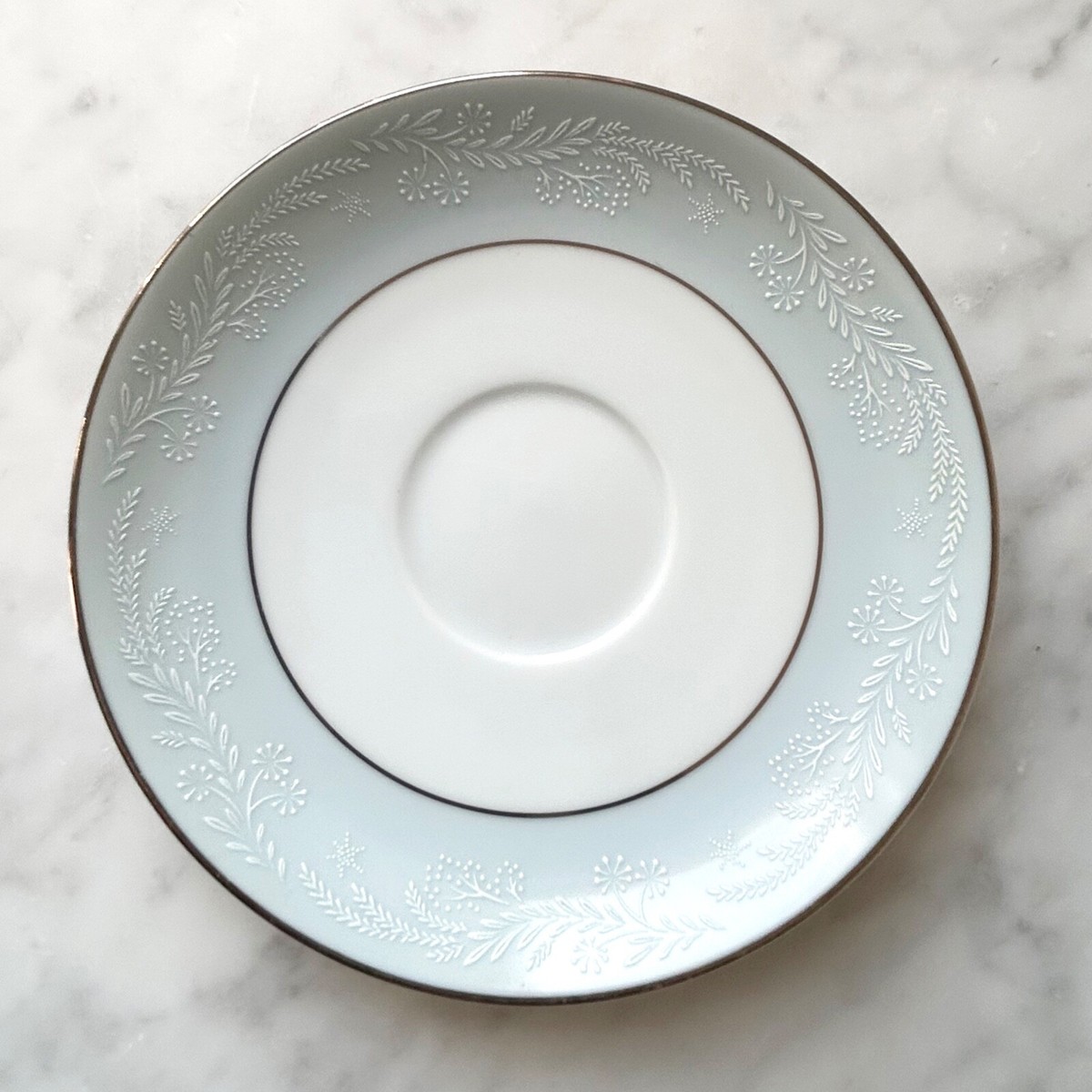 ノリタケ ピンデッシュ Vintage Noritake China Laureate Japan 5651 Saucer Blue White