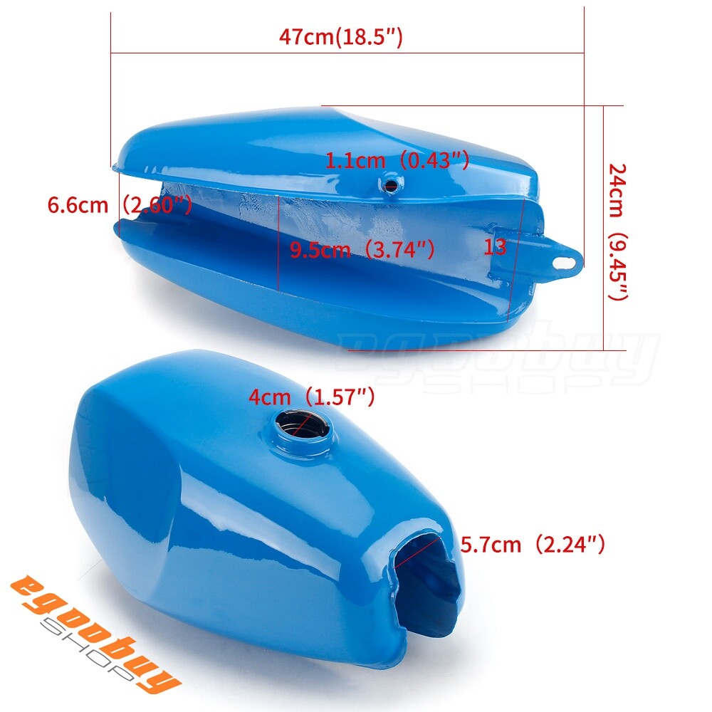 Steel Motorcycle Fuel Gas Tank With Side Cover For Simson S50 S51