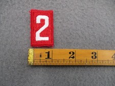 Boy Scouts of America BSA Red White Troop Number  2 Two Patch S9;