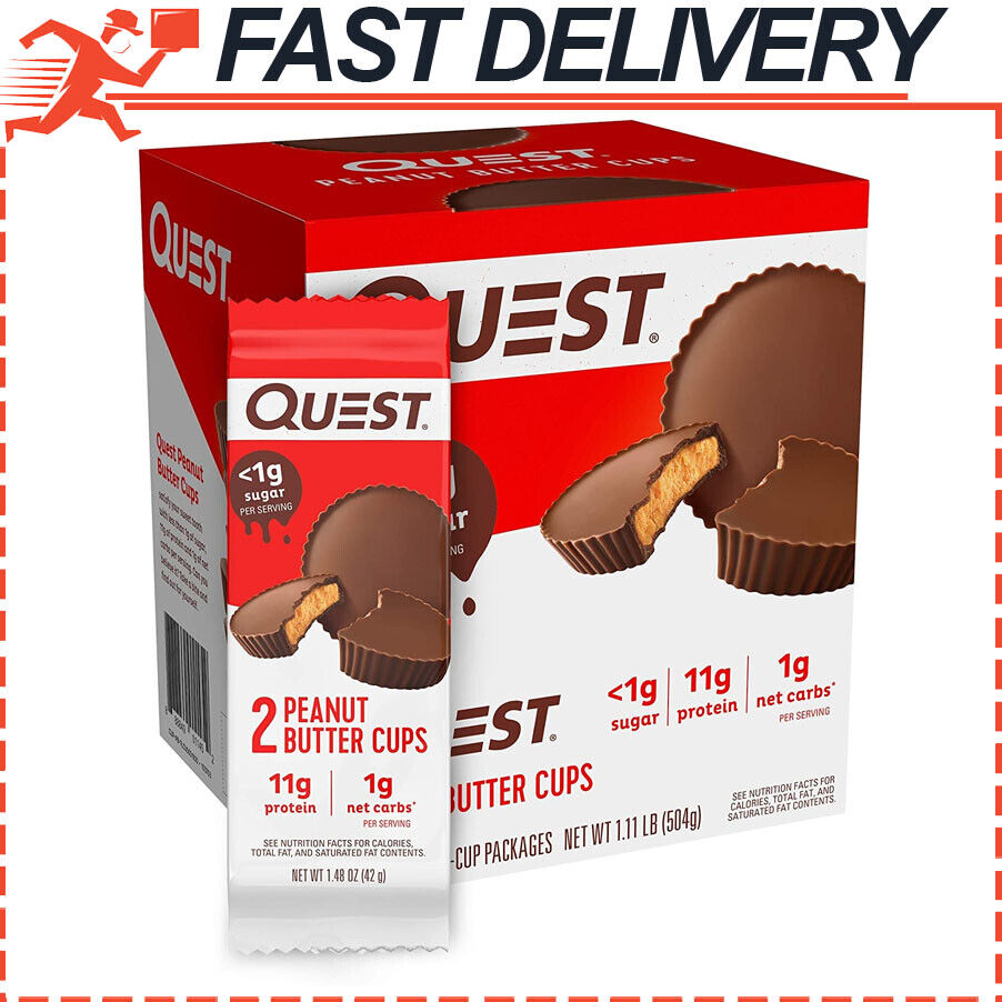 Quest Nutrition High Protein Low Carb, Gluten Free, Peanut Butter Cups, 17.76oz