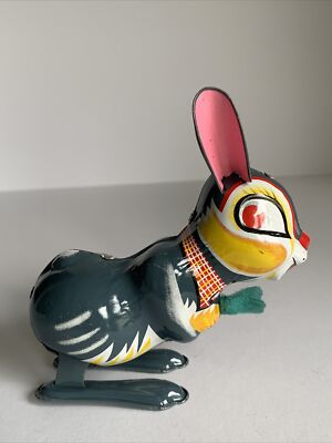 1950'S ORIGINAL TIN WIND UP HOPPING RABBIT, MADE IN JAPAN | eBay