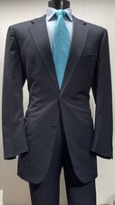Martin Greenfield Brooks Brothers Wool Blue Striped Suit 43 L Made In USA