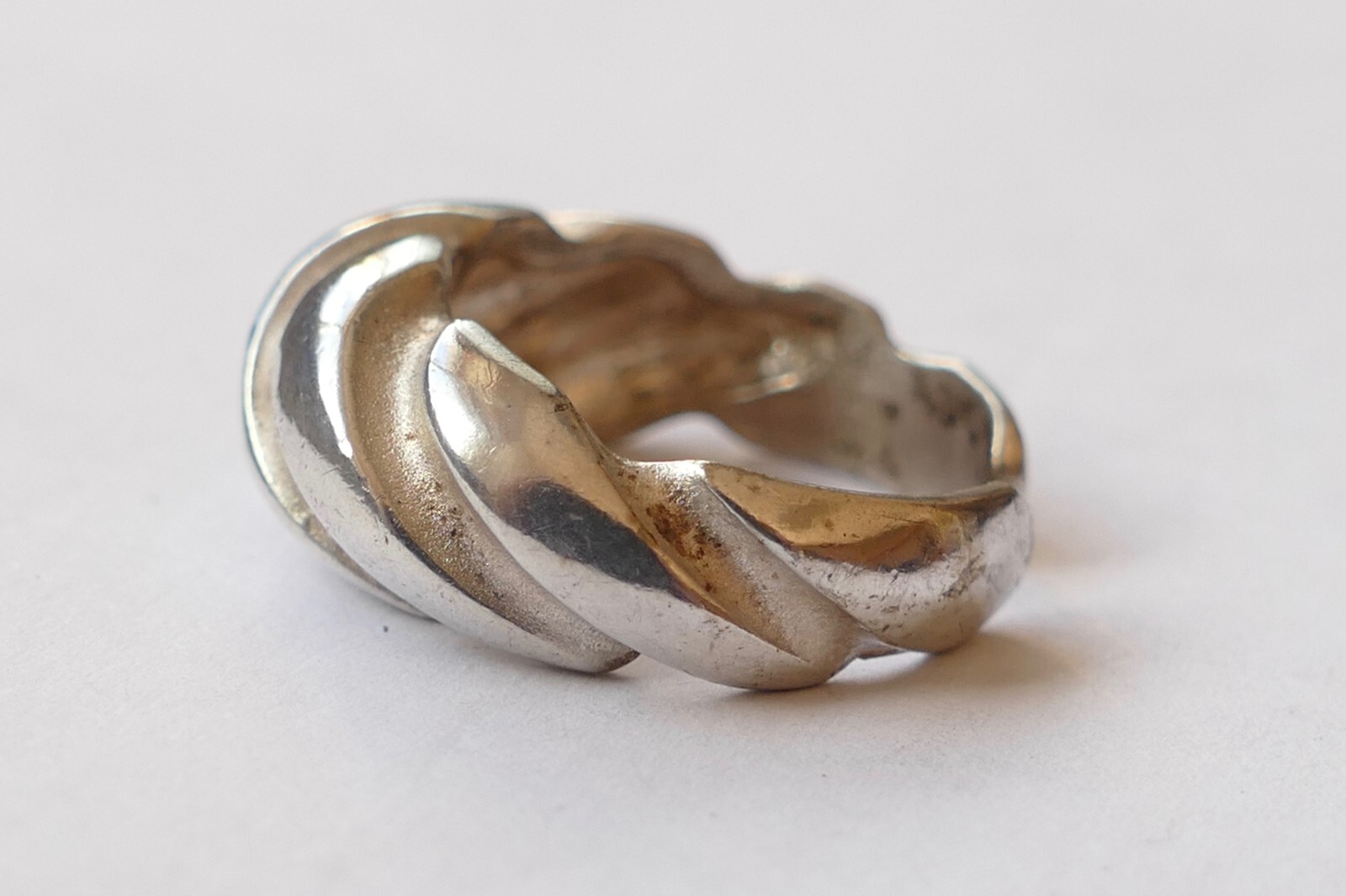 Ring Open Ring Solid 835 Silver Vintage around 19… - image 2