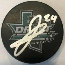 JACOB BERNARD-DOCKER SIGNED 2018 NHL DRAFT PUCK W/ CASE OTTAWA SENATORS COA