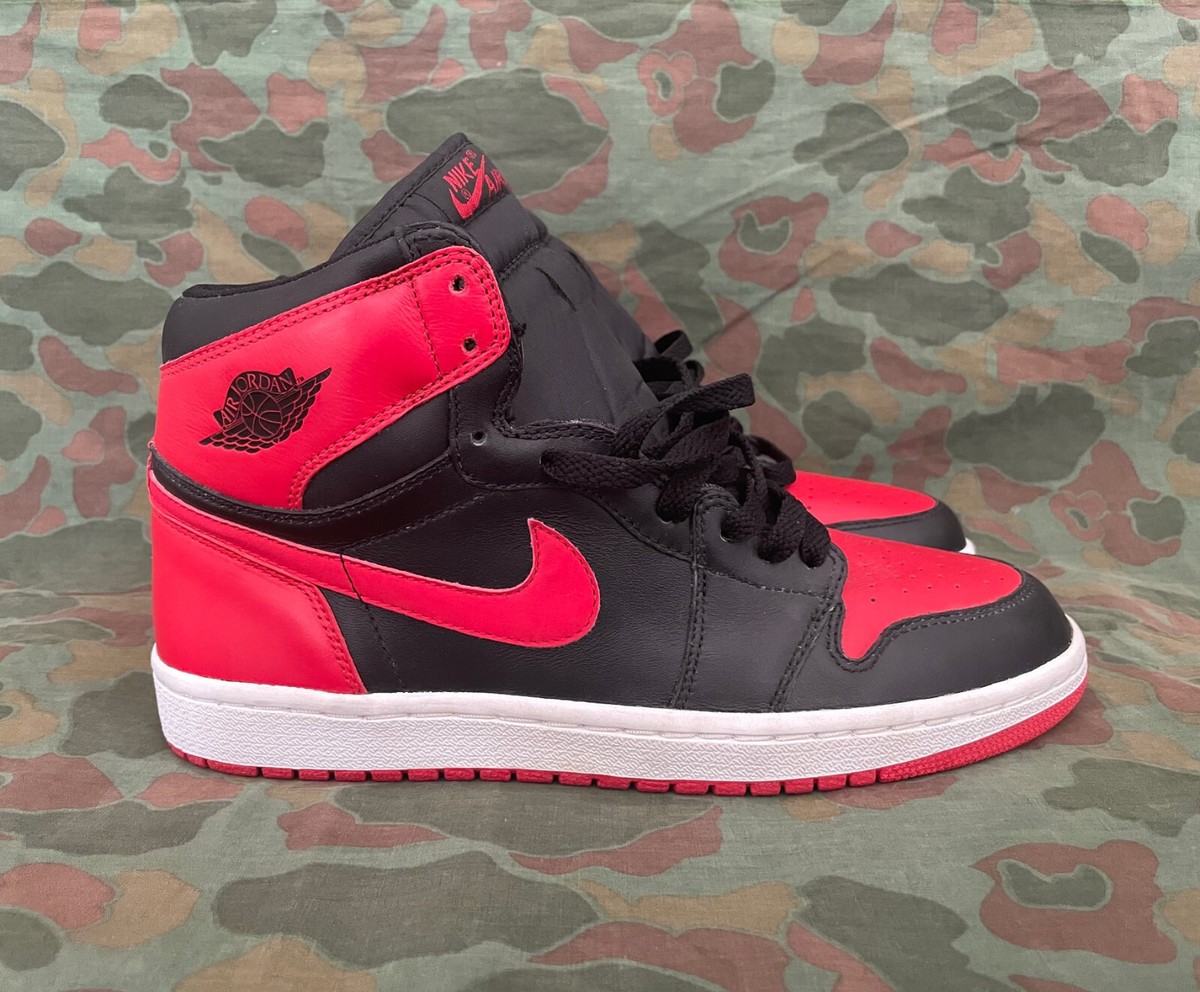 Nike Jordan 1 Retro Bred (2001) 136066-061 SAMPLE Sz 9 NOS New No