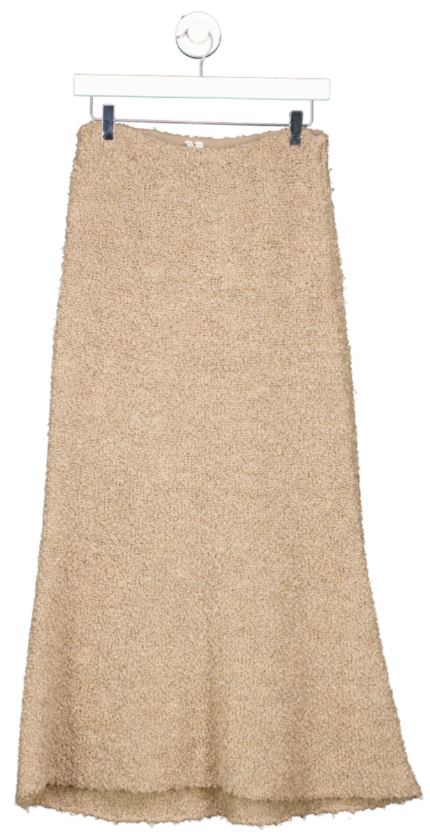 Arket Brown Boucle Knitted Midi Skirt UK S UK