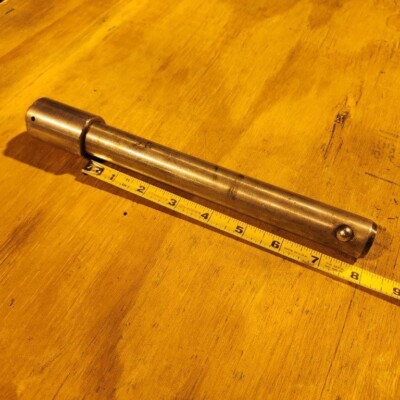 1'' x 8'' Quick Push Button Pull Pin Steel, 7-5/16'' Grip (To Center of Ball) Used