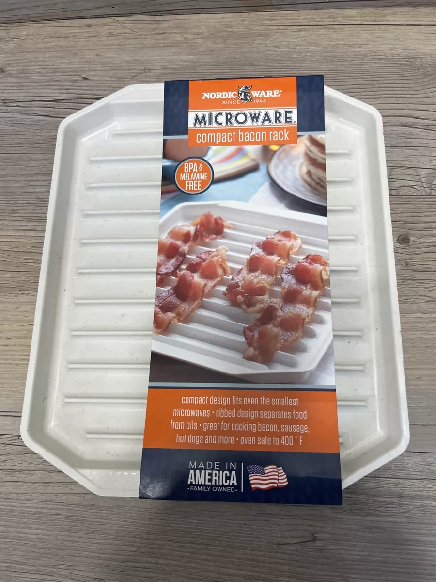 Nordic Ware Microwave Compact Rack Tray Bacon Meat Pizza Made in U.S.A.