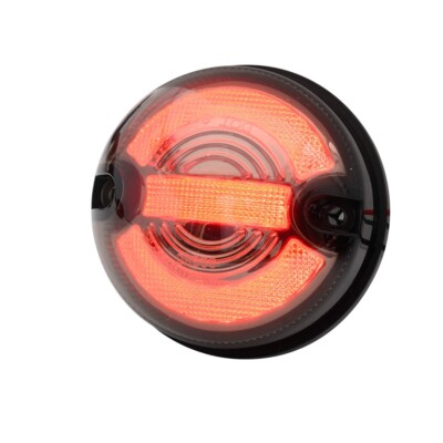 NSLUMO Kit luce Halo stile NAS per Lan.d/Ro.ver Defender 90 110 130 1995-2016 Luce di posizione a LED Indicatore di direzione Indicatore laterale Freno posteriore Luce del freno 95MM 8x trasparente