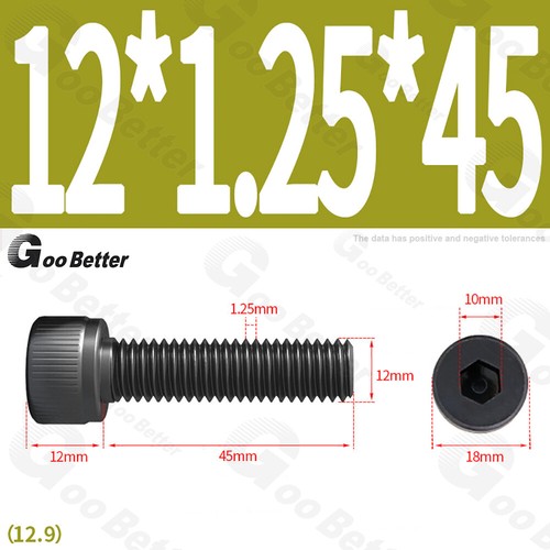 Feingewinde Zylinderschrauben 12.9 Stahl M6 M8 M10 M12 Schwarz Innensechskant - Bild 64 von 85
