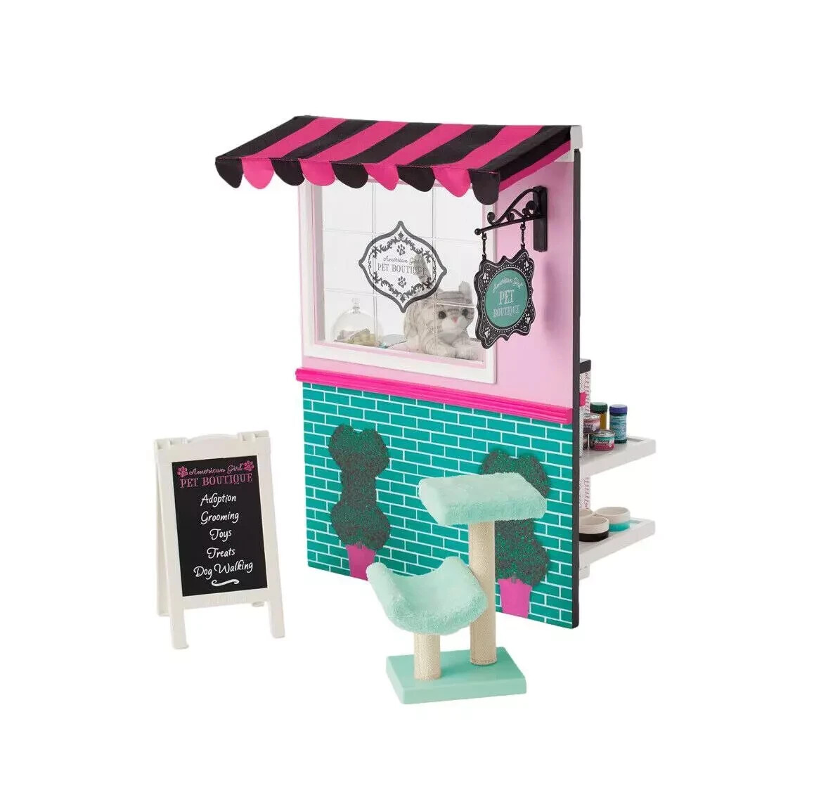 American Girl Doll Pet Boutique Parlor Set Grooming Treats Toys