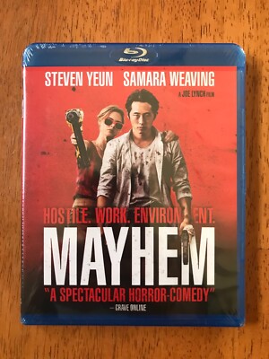 Mayhem, Blu-Ray, Horror, Steven Yeun, Samara Weaving, 2017, FAST SHIP!