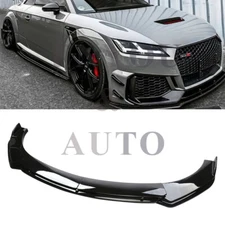 For AUDI A8 Front Bumper Lip Spoiler Lower Splitter Glossy Black Body Kit Y