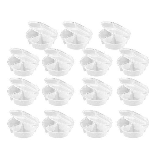 Double Compartment Condiment Container Condiment Containers with Lids' D0Y7 Y3J3 - Picture 6 of 20