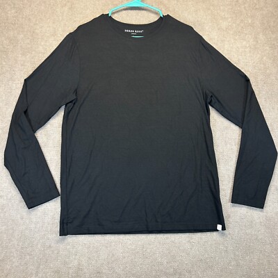 Derek Rose London Long Sleeve Shirt Women's Large Black Stretch