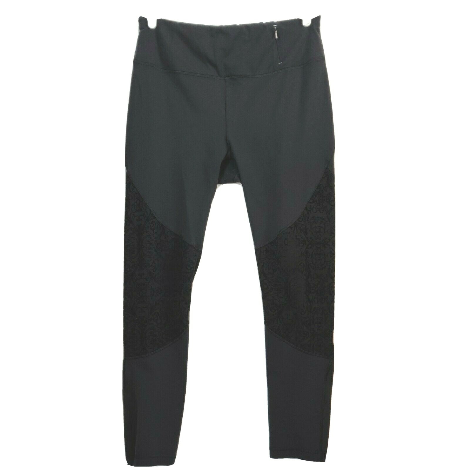 Calia Carrie Underwood Limited Edition Black Onyx Velvet Pieced Leggings Large