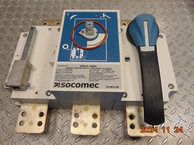 SOCOMEC 27003120 SIRCO 1200 AMP DISCONNECT SWITCH 600VAC 3-PH