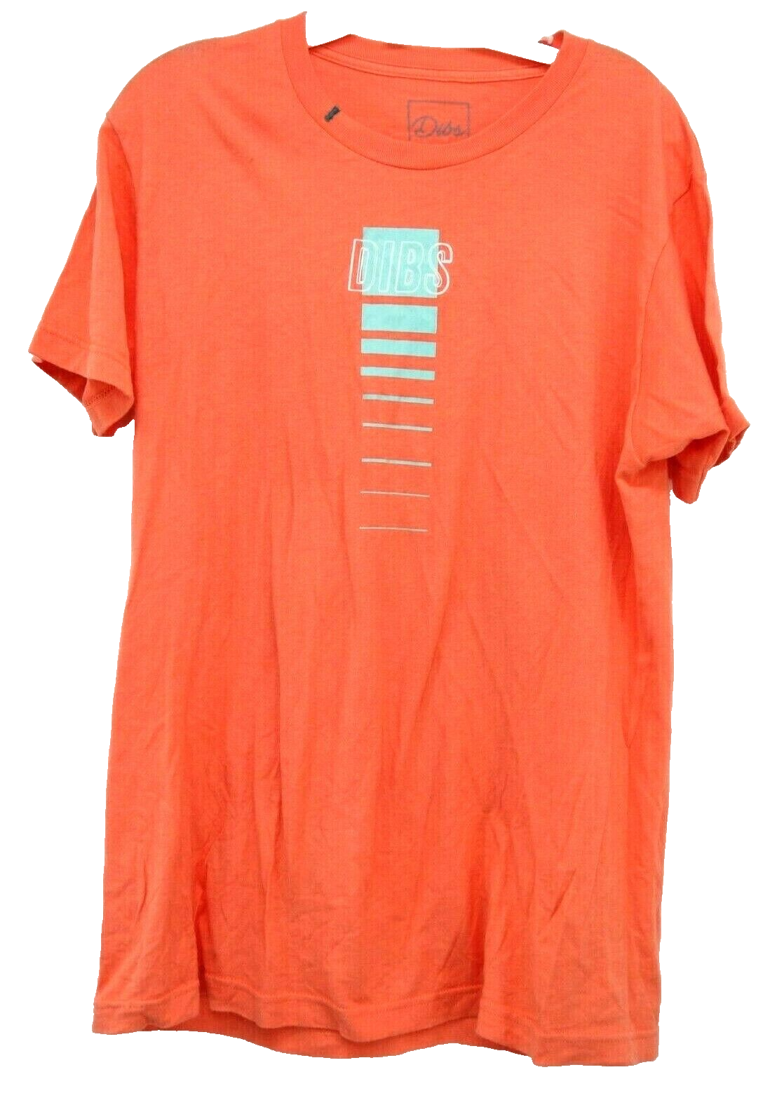 New Dibs x Buckle Mens Neon Orange Logo Graphic Athletic Tee T-Shirt Size Medium