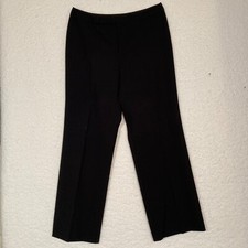 Requirements Womens Petite 12 Dress Pants Black Zipper Closure Button  Clasp