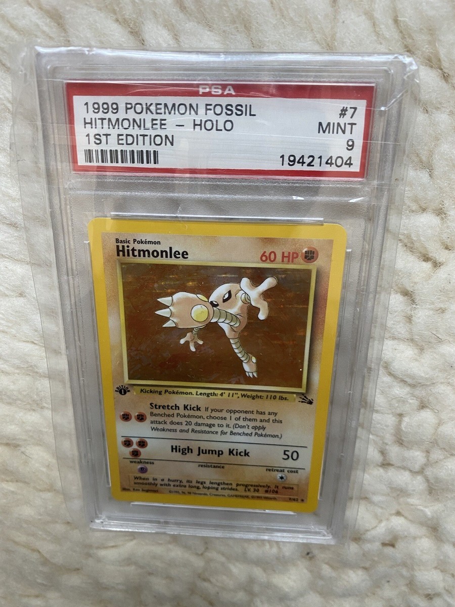 Hitmonlee holo 1st edition PSA 9 MINT 1999 Pokemon Fossil 7/62 | eBay