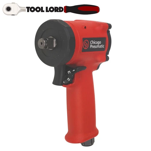 Chicago Pneumatic 1/2” Drv Compact Powerful Air Impact Wrench Rattle Gun CP7732