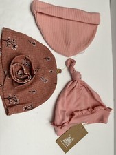Baby Girl Beanies Head Turbans Wraps Stretchy Hats 3 Mixed Colors  Sizes New
