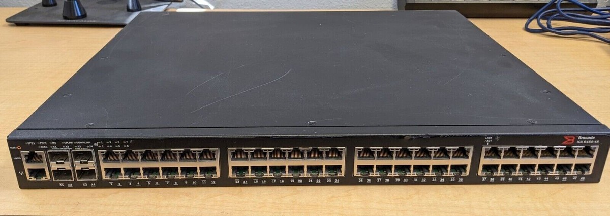 Brocade ICX 6450-48 48-Port Gigabit Ethernet Switch w/Rack Ears | eBay
