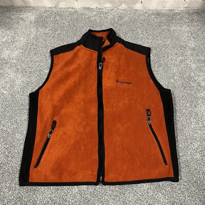 Vintage American Eagle Performance Fleece Vest [Men's Large] Orange Full Zip