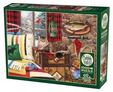 Lodge Cat 1000 Piece Jigsaw Puzzle Cobble Hill New