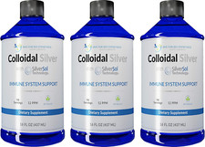 Colloidal Silver Liquid - 12 PPM Premium Silver Solution, 60 MCG per Serving,...