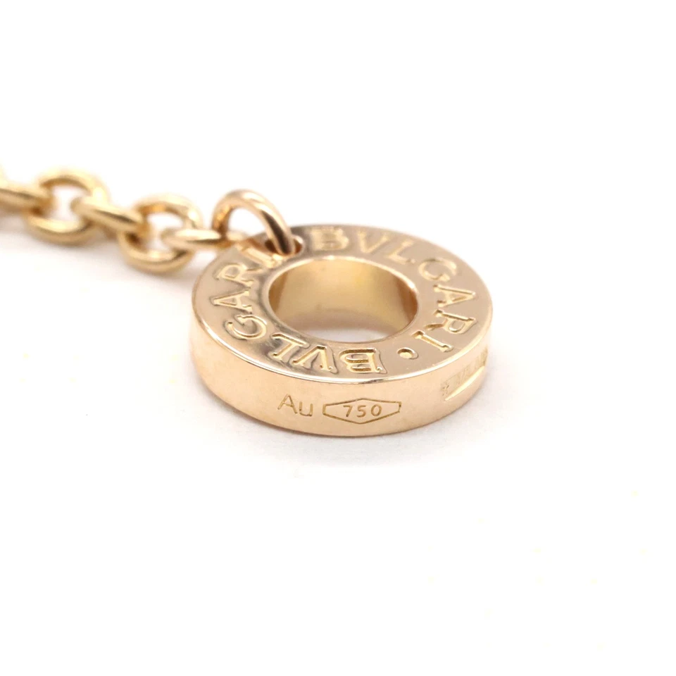 Collar Cerámica BVLGARI B-zero1 18KPG Oro Rosa Blanco Usado Unisex Colgante Foto 4 de 4