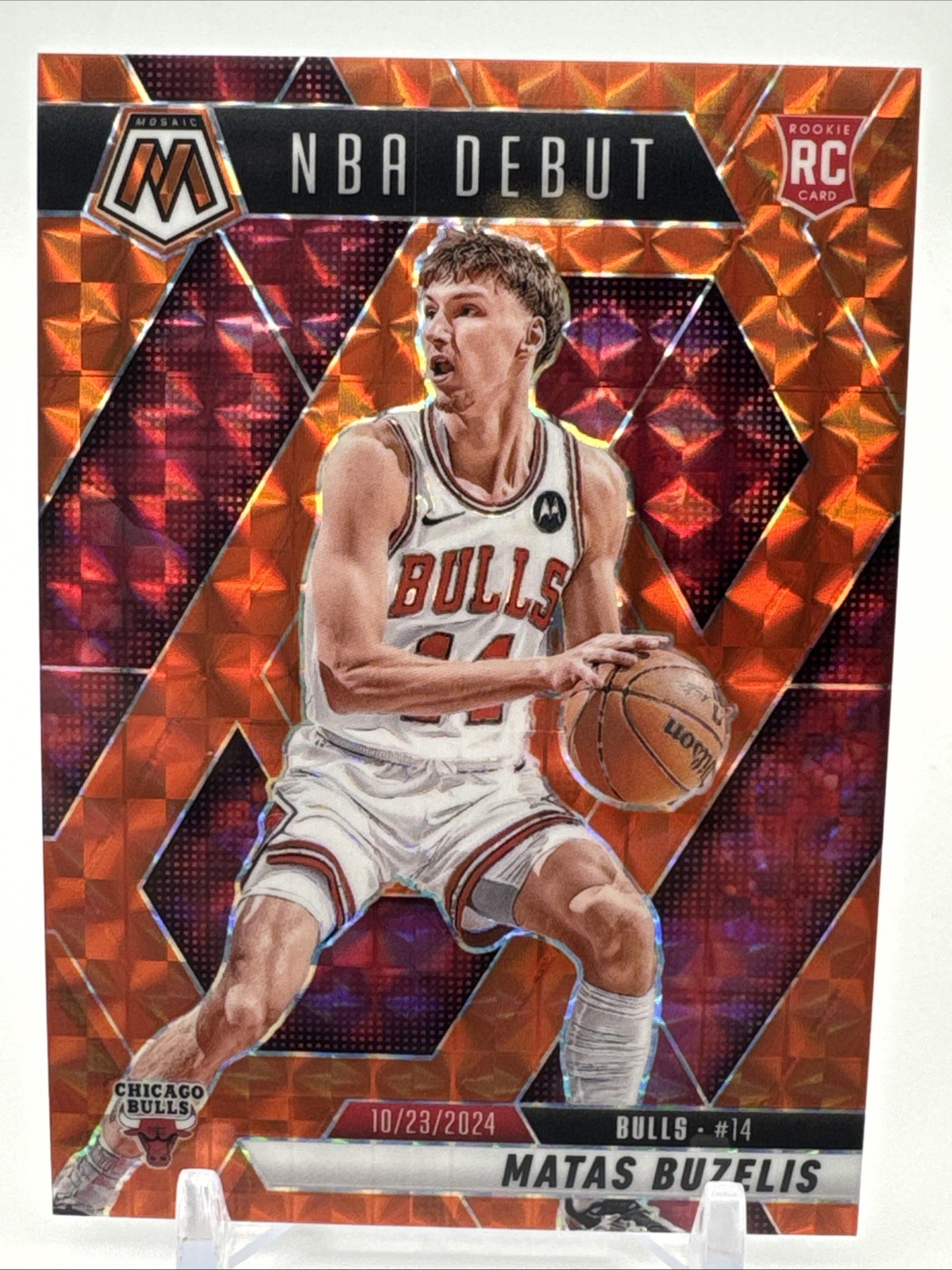 2024-25 Panini Mosaic NBA Debut Mosaic Orange Matas Buzelis RC ROOKIE 4/249