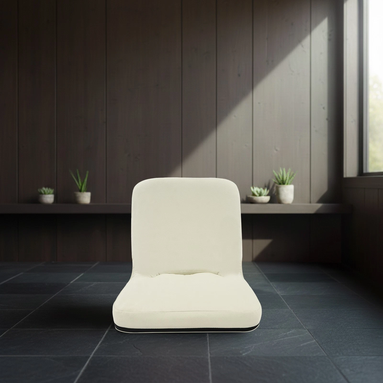 Foldable Floor Chair With Back Support Adjustable Floor Seat For Living Room