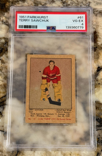 Terry Sawchuk #61 1951 Parkhurst card