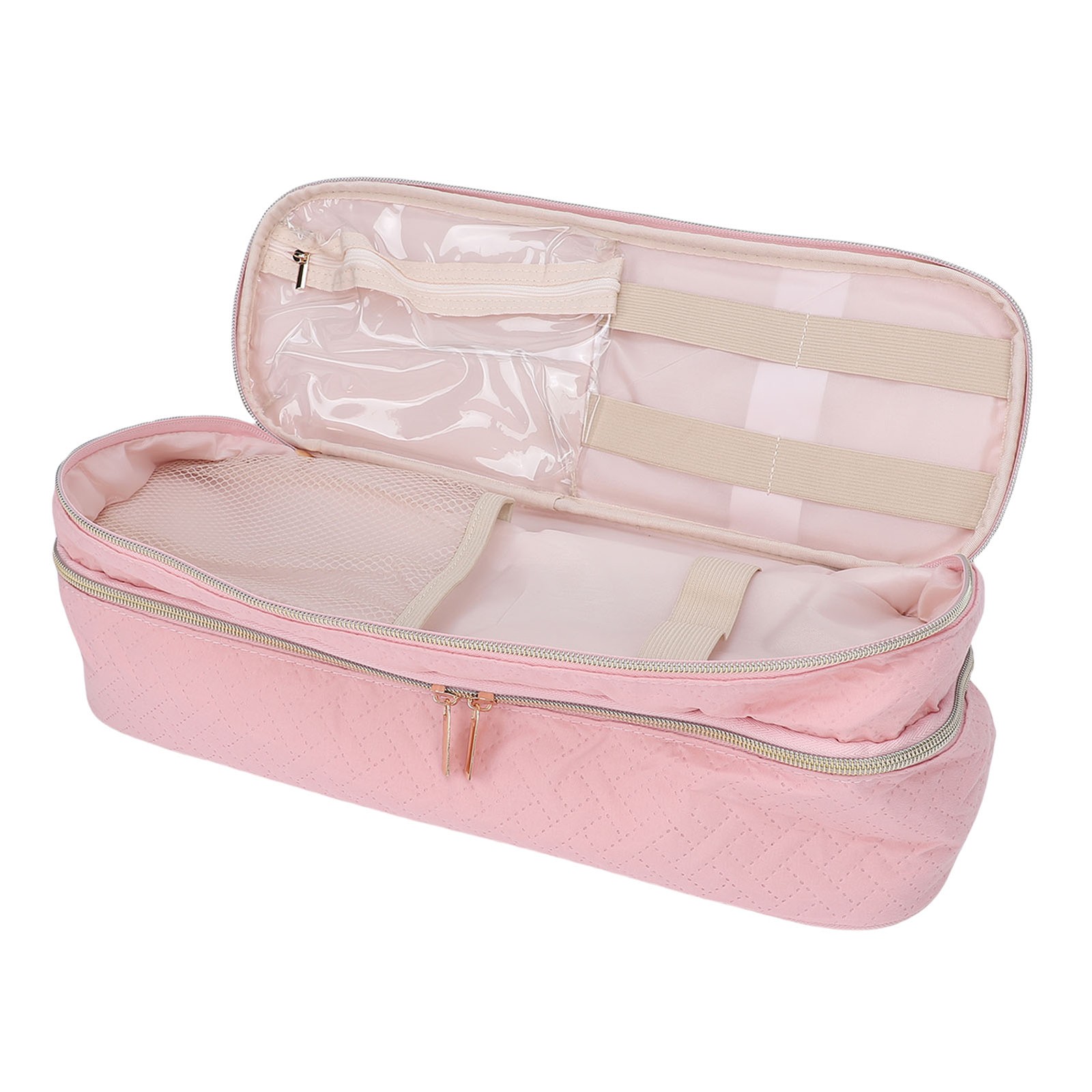 Hair Dryer Travel Carrying Case Double Layer Portable Storage Bag For Hair Dry ]