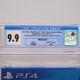 PS4 STAR WARS BATTLEFRONT II TROOPER DELUXE ED - CGC GRADED 9.9 A++ NEW Sealed!
