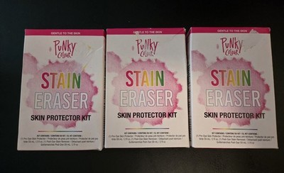 Punky Colour Stain Eraser Skin Protector Kit Pre-Dye Post-Dye Formula Lot of 3
