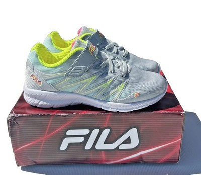 NEW NIB FILA Fantom 8 Strap/Girls Size 3 kids/Grey/athletic Sneakers Retail $50