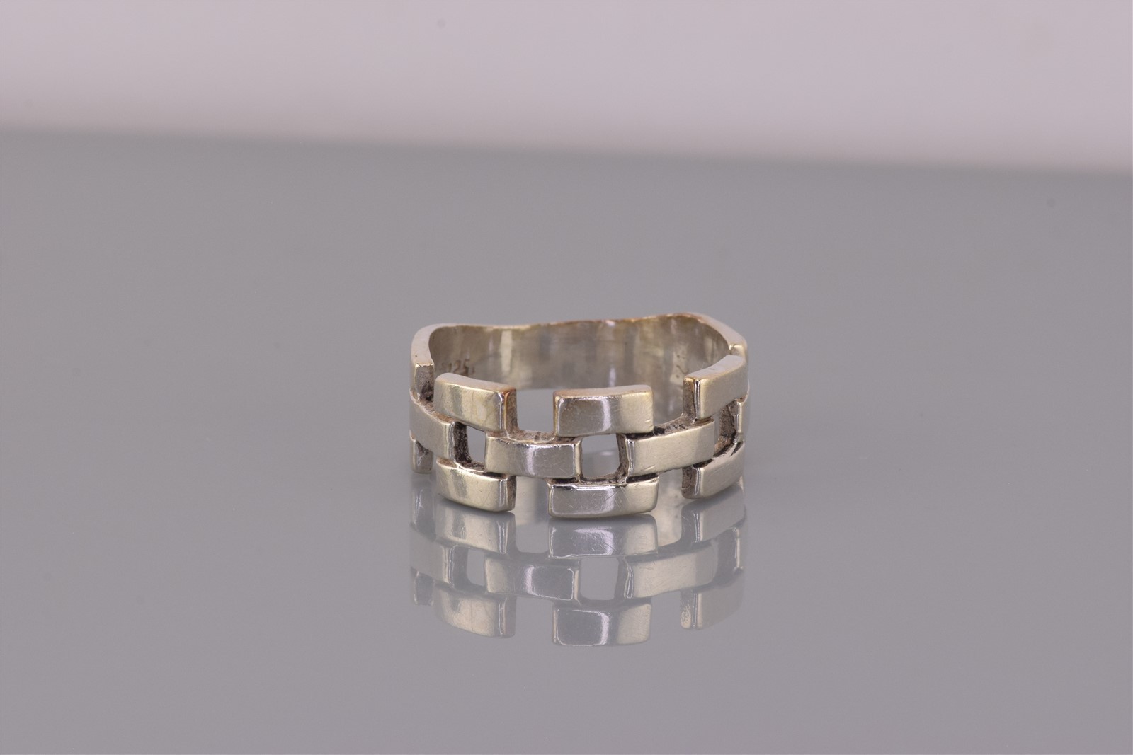 Sterling Silver 9mm Staggered Solid Bars Openwork… - image 7