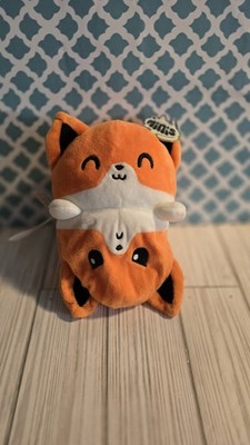 TeeTurtle Reversible Orange Cat Plush Happy Mad Mood Soft Stuffed Animal