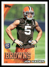 2010 Topps #169 Joe Haden Rookie RC Cleveland Browns football card. rookie card picture