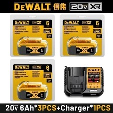 New 3 Pack Dewalt DCB206 20V MAX 6Ah Lithium-ion Battery charger Gift