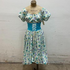 Vintage Film Costume 1970s Floral "Milkmaid" Sundress XS Handmade