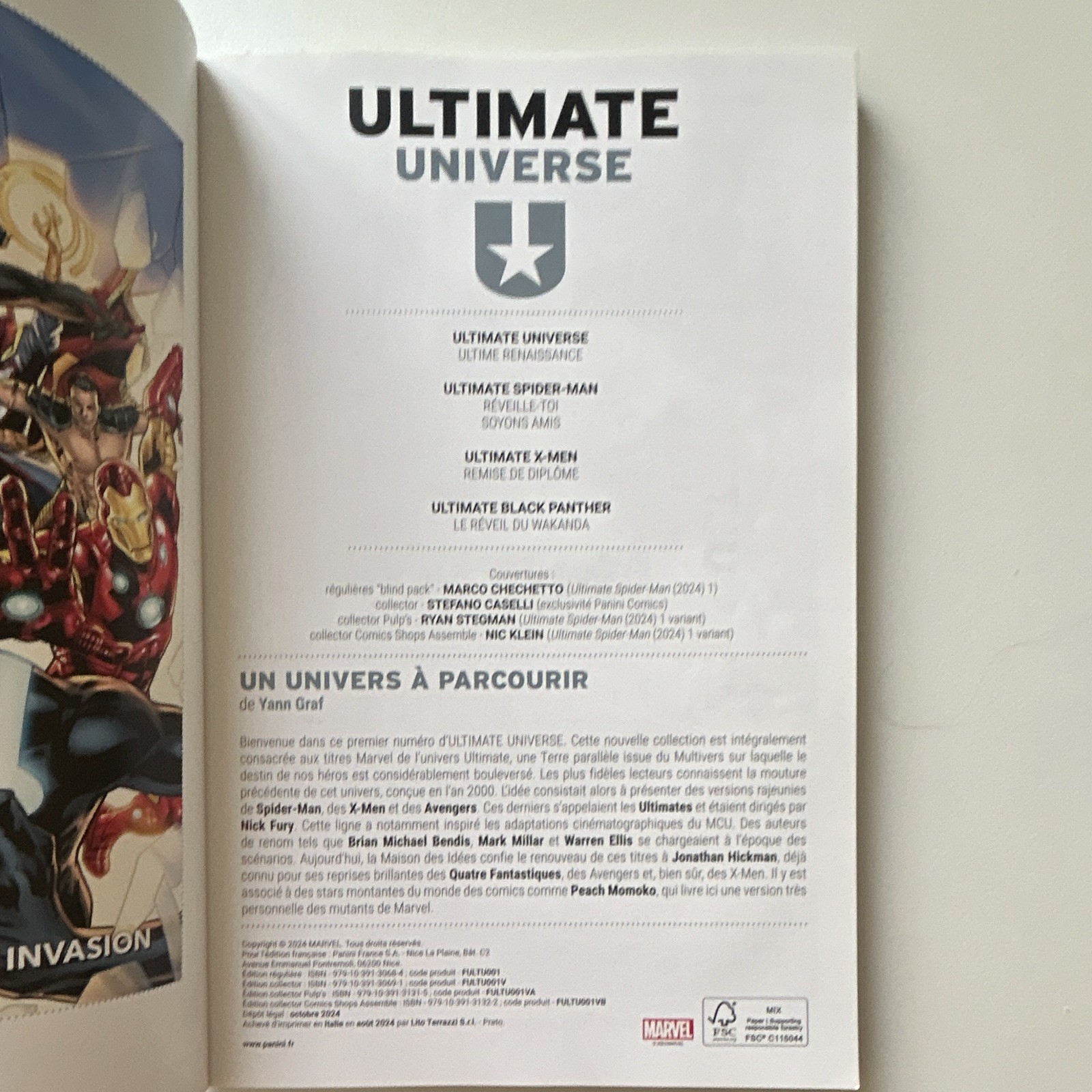 Panini Comics Marvel Ultimate Universe n°1 (2024) – Français – Jonathan Hickman 2