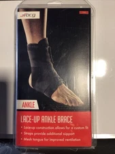 Lace-Up Ankle Brace Unisex S/M Black 4 Way Stretch Ventilation Sealed
