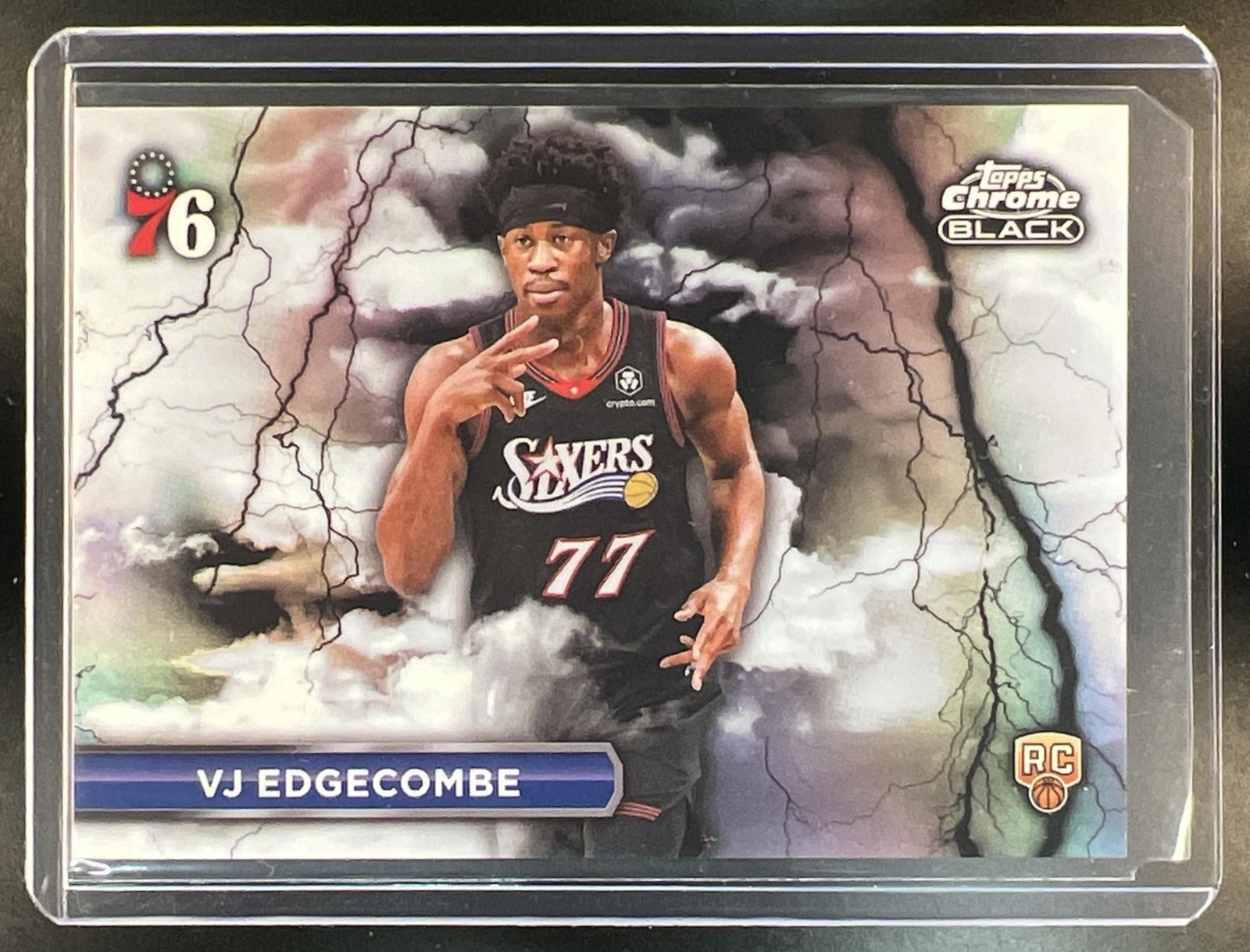 2025-26 Chrome Black VJ Edgecombe #BL-18 Black Lightning