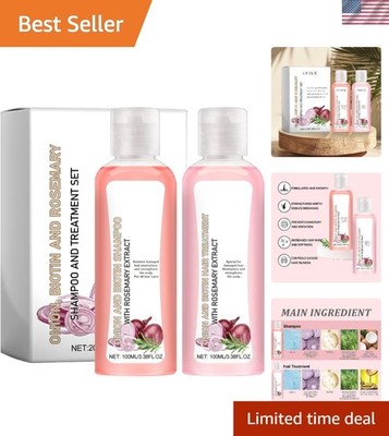 Natural Onion & Rosemary Hair Growth Shampoo & Treatment Set for All Hair Types