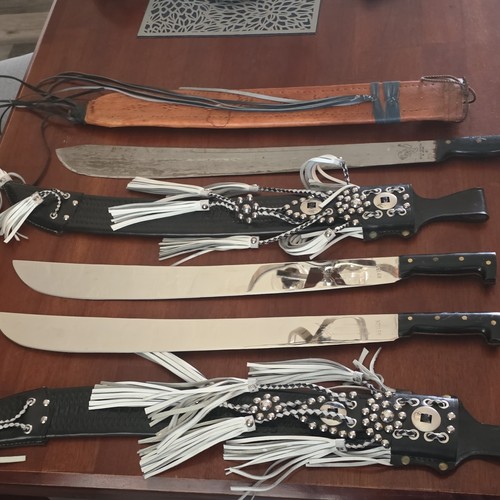 WK Solingen Latin Machete Set Stainless Steel Blade Decorative Sheaths
