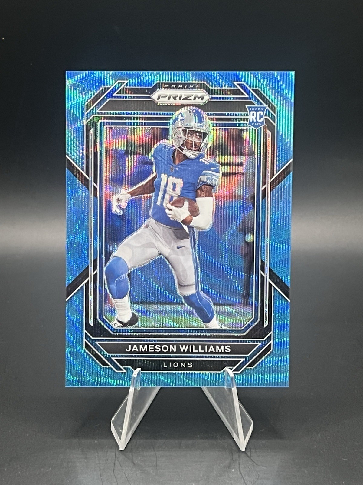 Jameson Williams 2022 Prizm Blue Wave /199 Color Match Rookie Card RC #311