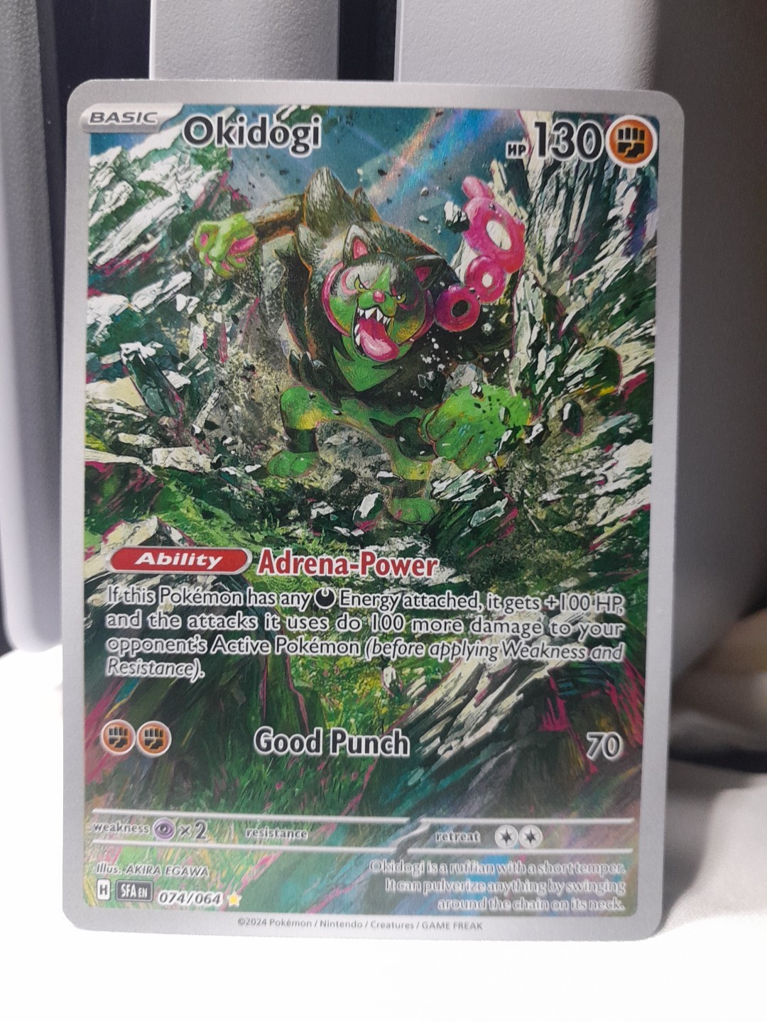 Okidogi 74/64 Illustration Rare Shrouded Fable Pokemon Near Mint